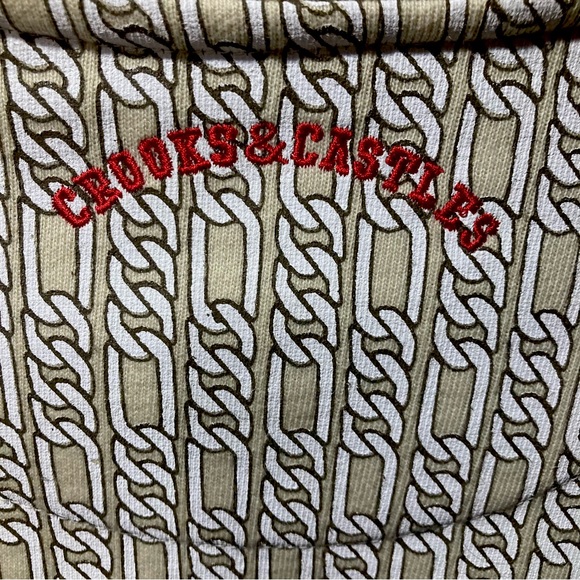 Rare! NWT! Crooks & Castles Figaro Chain AOP Lightweight Jacket size Medium - Picture 8 of 9